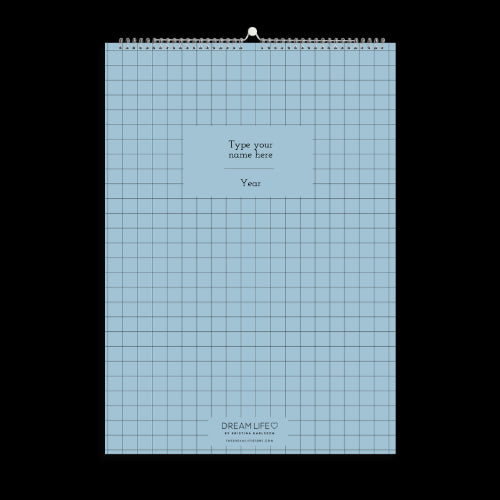 A3 Family Calendar - Blue