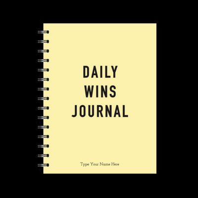 A5 Spiral Journal - Daily Wins - Yellow