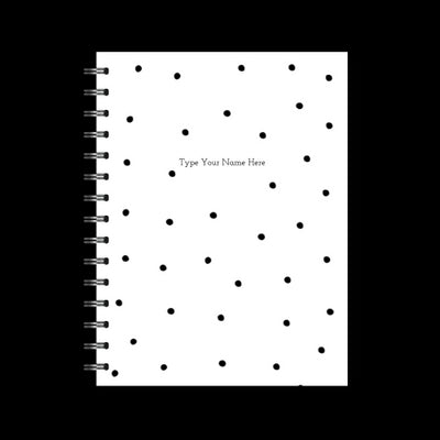 A5 Spiral Journal - Dots - White