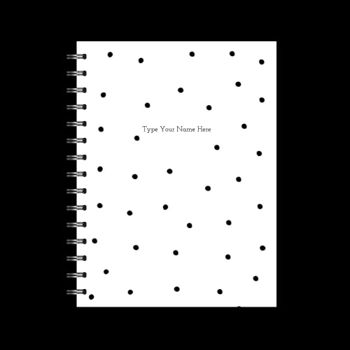 A5 Spiral Journal - Dots - White