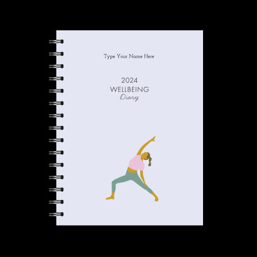 A5 2024 Spiral Wellbeing Diary- Lilac