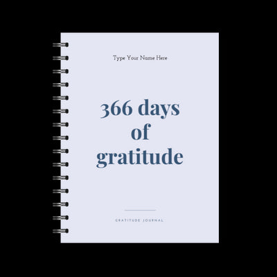 A5 Spiral Journal - Gratitude - 366 Days - Purple