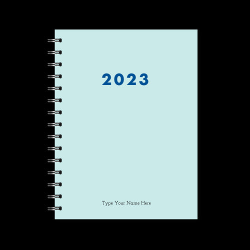 A5 2023 Spiral Weekly Spread Diary - Mint