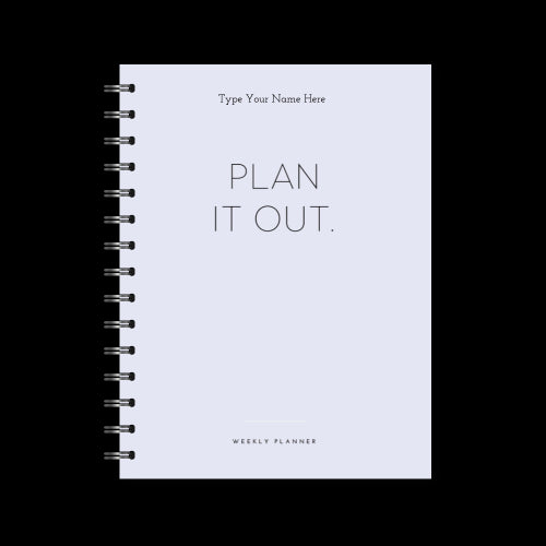 A5 Spiral Planner Undated - Plan It Out - Lilac