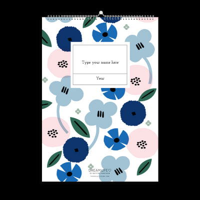 A3 Family Calendar - Summer - Blue