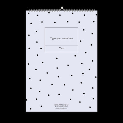 A3 Family Calendar - Dots - Lilac