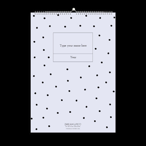 A3 Family Calendar - Dots - Lilac