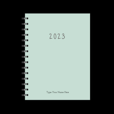 A5 2023 Spiral Family Diary - Green