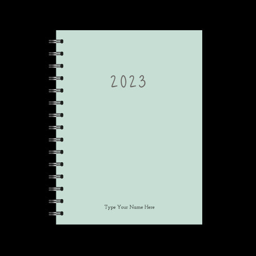 A5 2023 Spiral Family Diary - Green