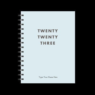 A5 2023 Spiral Week to a Page Diary - Blue