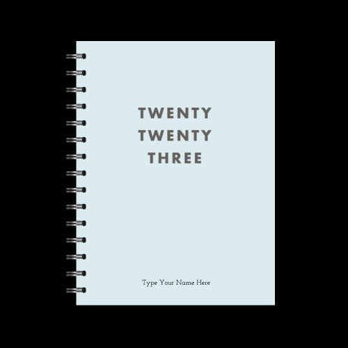 A5 2023 Spiral Week to a Page Diary - Blue