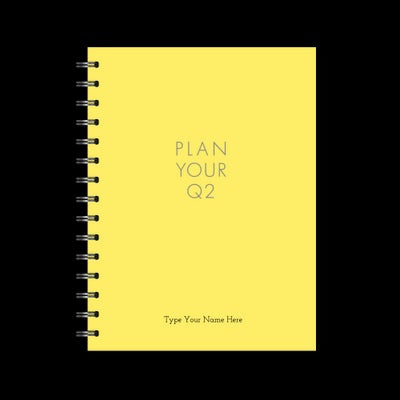 A5 Spiral Journal - Daily Progress - Plan Your Q2 - Yellow