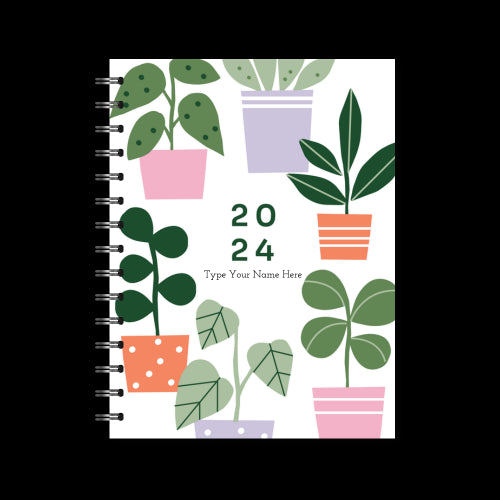 A5 2024 Spiral Student Diary - Plants