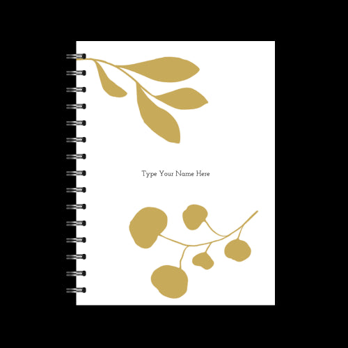 A5 Spiral Journal - Leaf - Mustard
