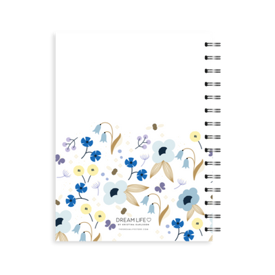 A5 2023 Spiral Vertical Weekly Diary – Spring - Blue