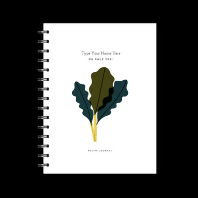 A5 Spiral Recipe Journal - Kale