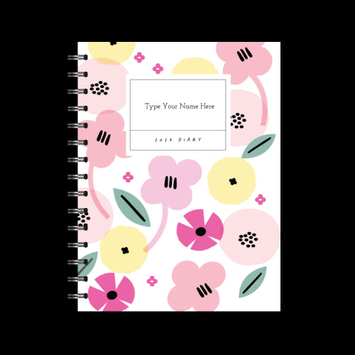 A5 2023 Spiral Family Diary - Summer - Pink