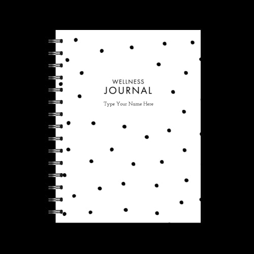 A5 Spiral Wellness Journal - Dots - White