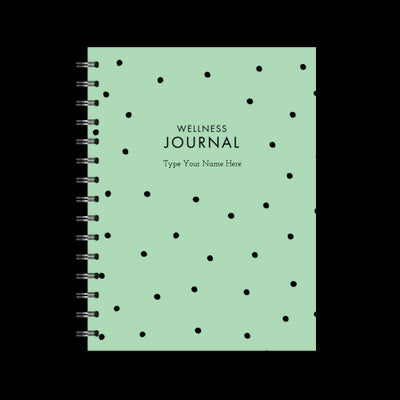 A5 Spiral Wellness Journal - Dots - Green