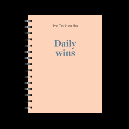 A5 Spiral Journal - Daily Wins - Peach