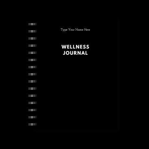 A5 Spiral Wellness Journal - Black
