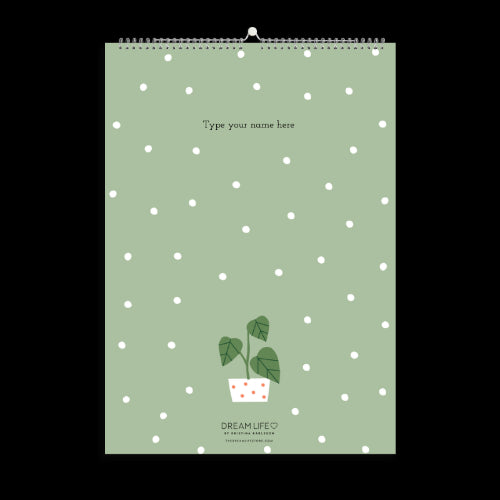 A3 Family Calendar - Plants - Sage