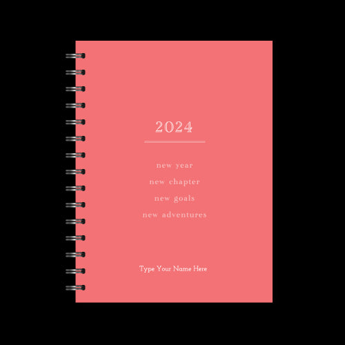 A5 2024 Spiral Goals Diary - Watermelon