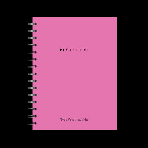 A5 Spiral Journal - Bucket List - Pink