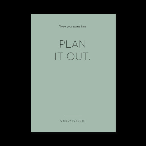 A5 Planner  Undated - Plan it out - Sage