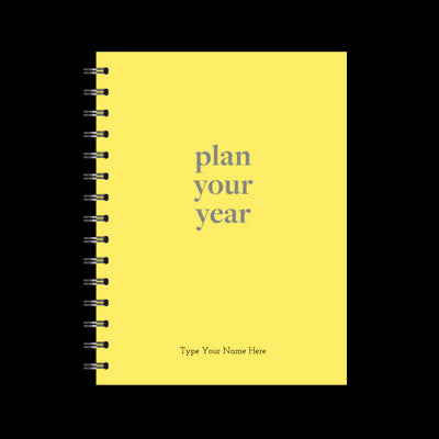 A5 Spiral Journal - Plan Your Year - Yellow