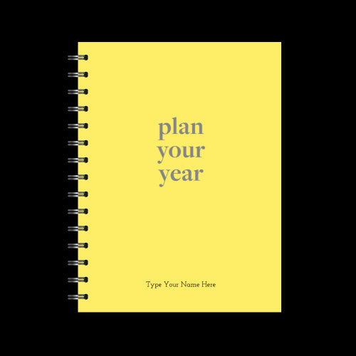 A5 Spiral Journal - Plan Your Year - Yellow