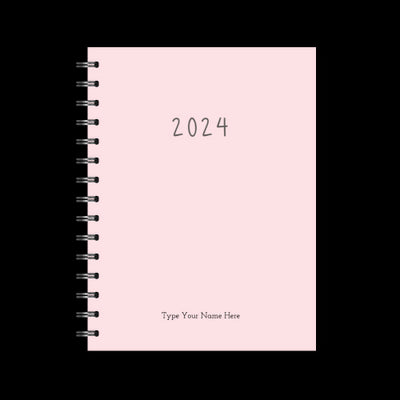 A5 2024 Spiral Family Diary - Pink