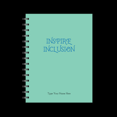 A5 Spiral Journal - IWD - Inspire Inclusion - Teal