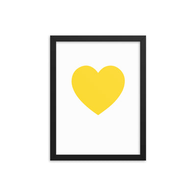 YELLOW HEART Framed