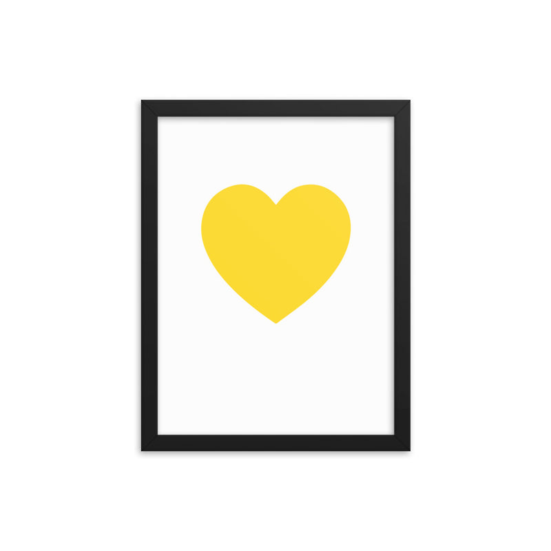 YELLOW HEART Framed