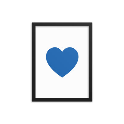 BLUE HEART Framed