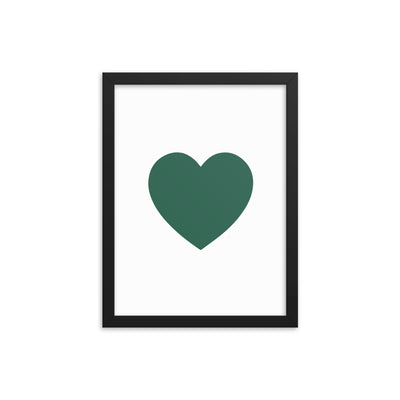 GREEN HEART Framed