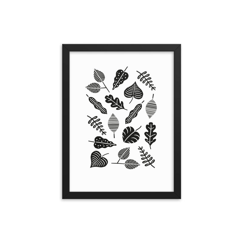 BLACK LEAVES Framed