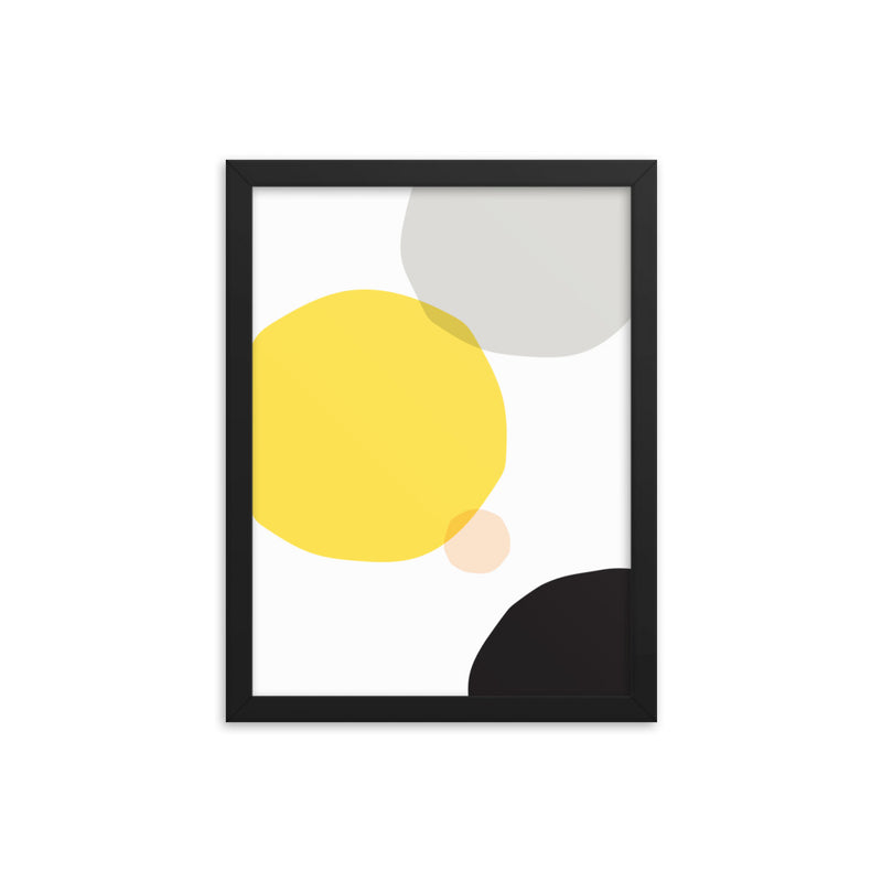YELLOW CIRCLES Framed
