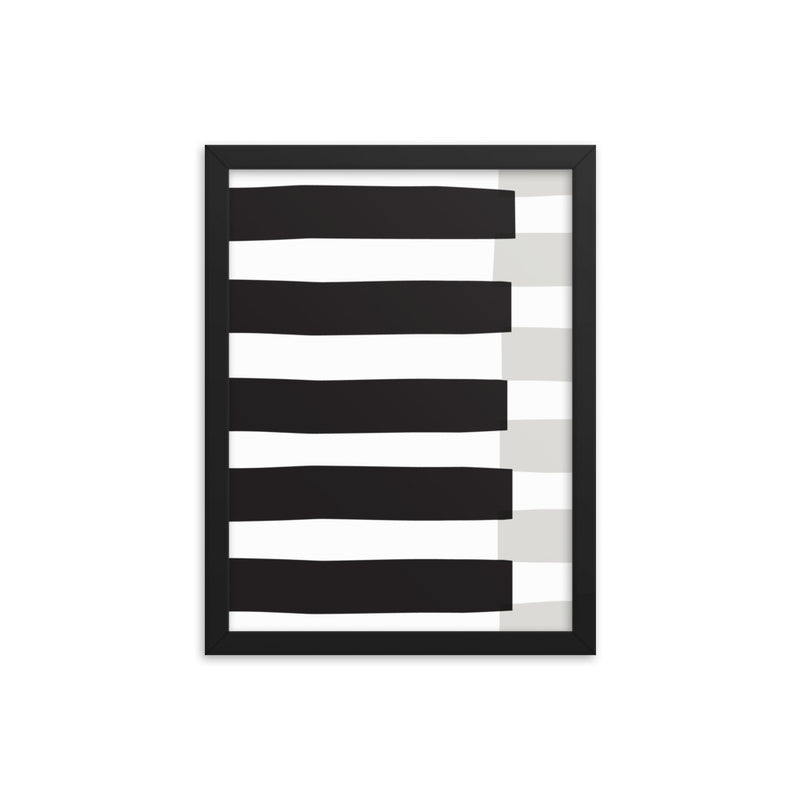 BLACK STRIPE Framed