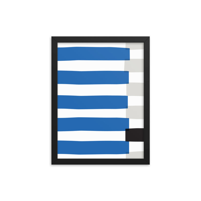 BLUE STRIPE Framed