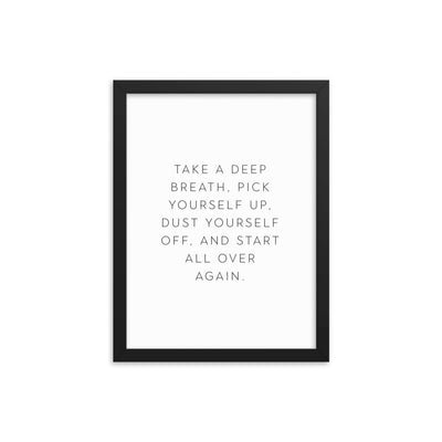 START OVER Framed