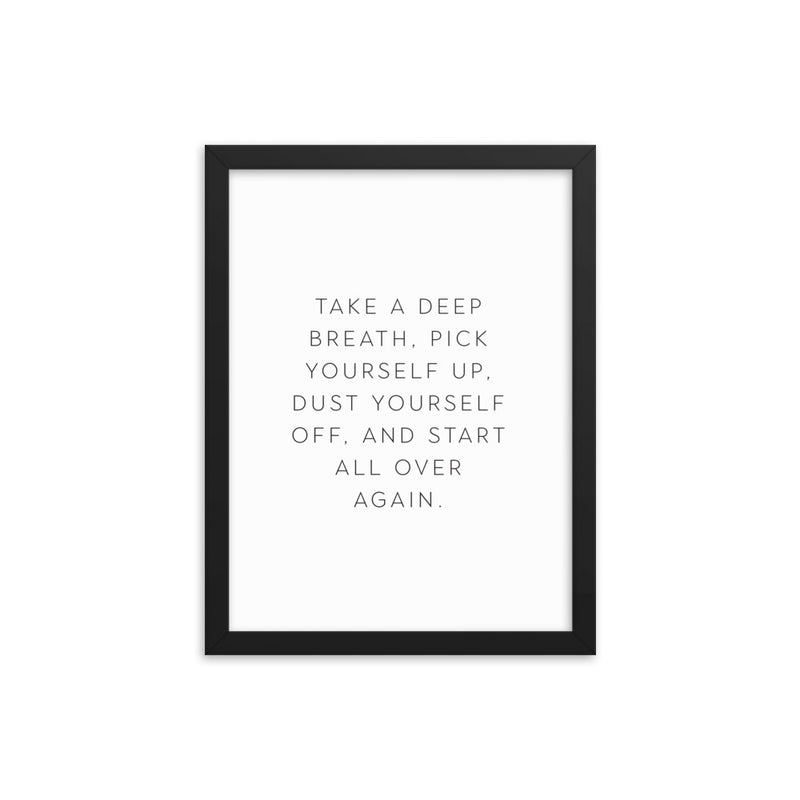 START OVER Framed