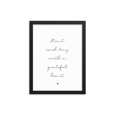START EACH DAY Framed