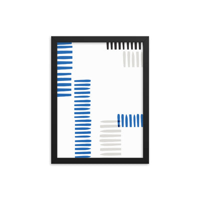 BLUE STRIPES Framed