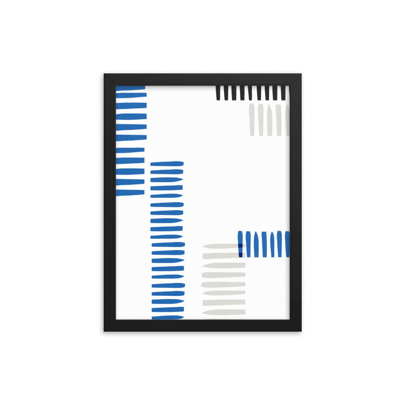 BLUE STRIPES Framed