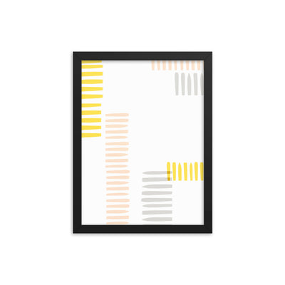 YELLOW STRIPES Framed