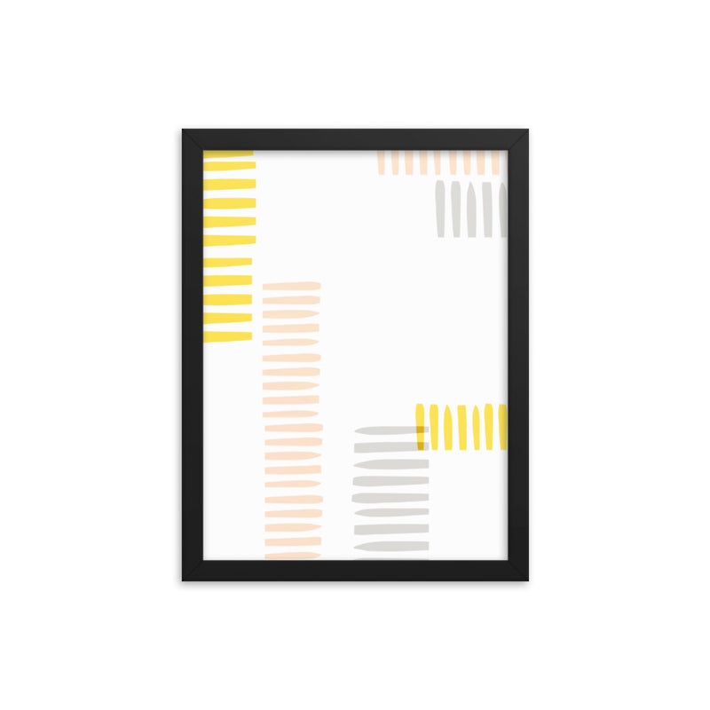 YELLOW STRIPES Framed