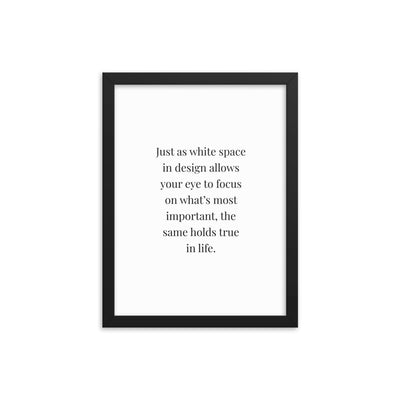 JUST AS Framed