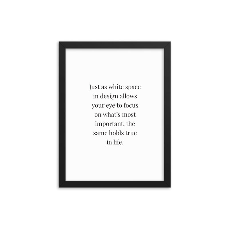 JUST AS Framed